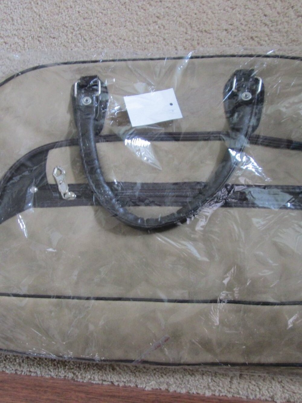 Bag carry-on, with handles and zipper areas New